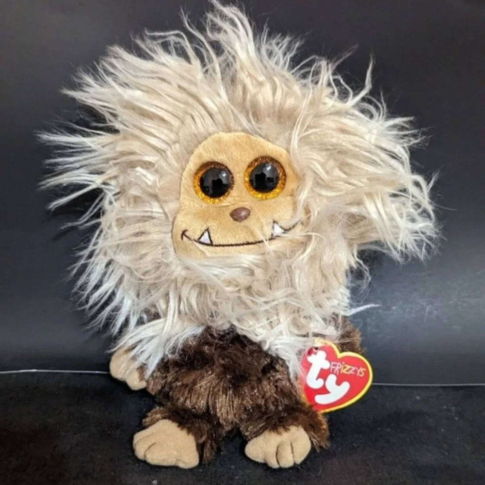 Ty Frizzys Zinger Brown Tan Monster Plush Stuffed‎ Animal 6 inch 2014 37130